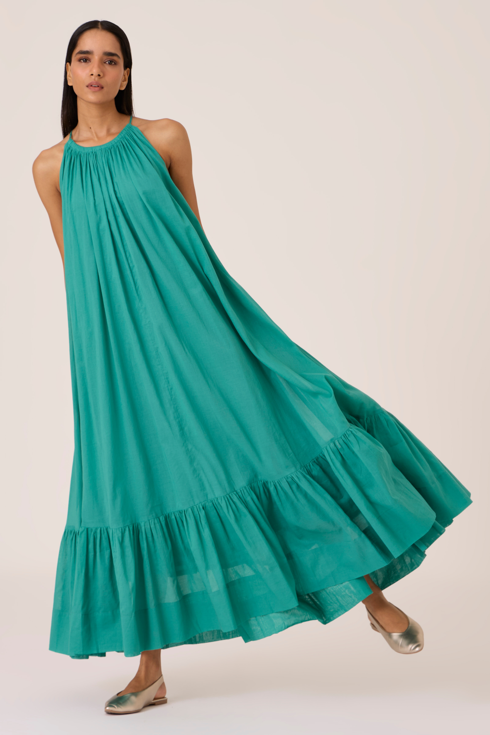 Naiara Cyan Maxi Dress