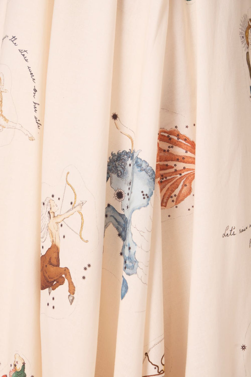 Naiara Zodiac Print Cotton Maxi Dress cotton by The Summer House for women Worldwide