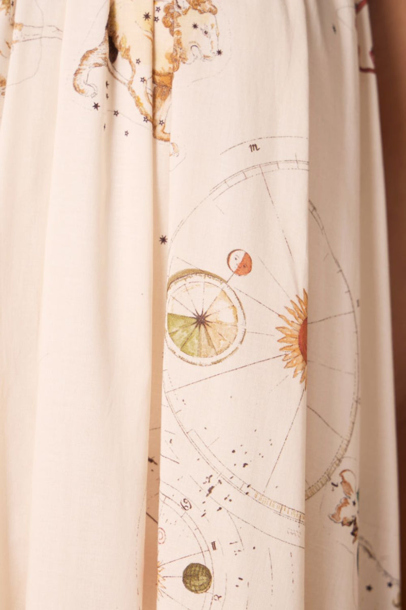 Naiara Zodiac Print Cotton Maxi Dress cotton by The Summer House for women Worldwide