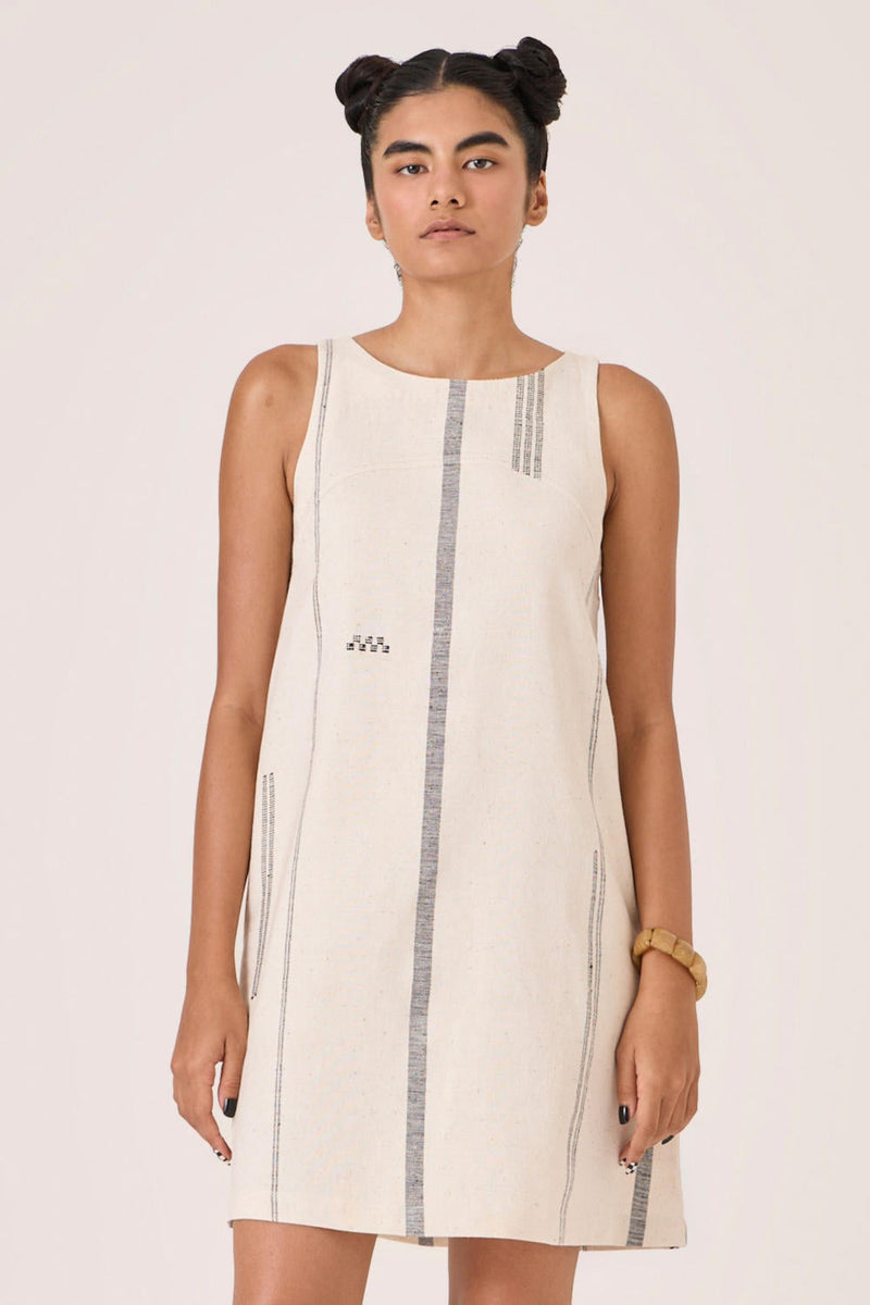 Nalaka Handwoven Cotton Shift Dress cotton by The Summer House for women Worldwide
