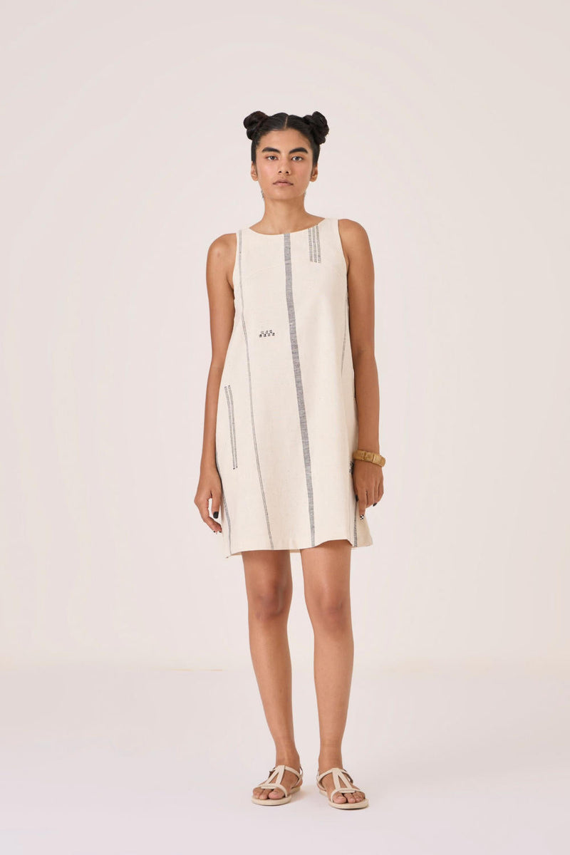Nalaka Handwoven Cotton Shift Dress cotton by The Summer House for women Worldwide