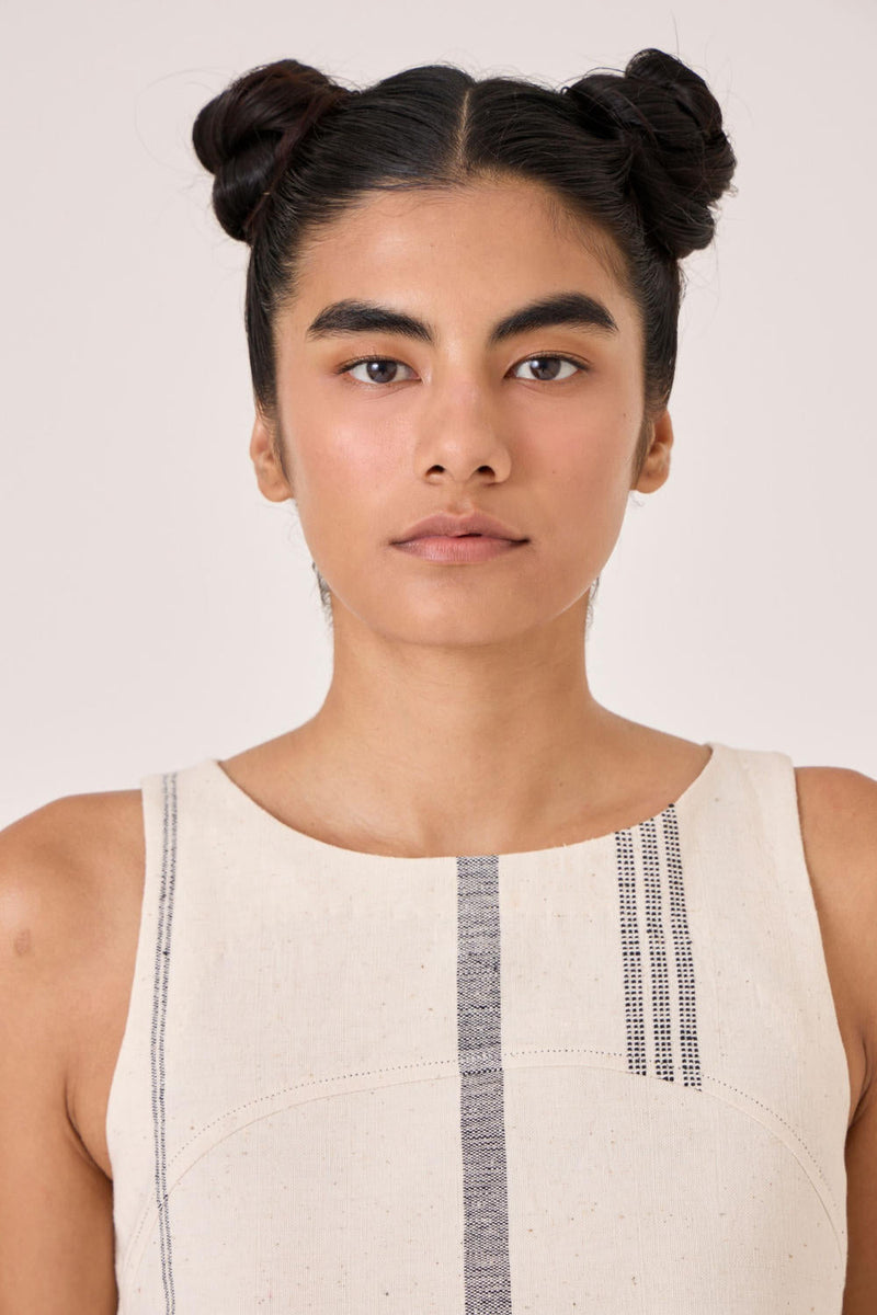 Nalaka Handwoven Cotton Shift Dress cotton by The Summer House for women Worldwide