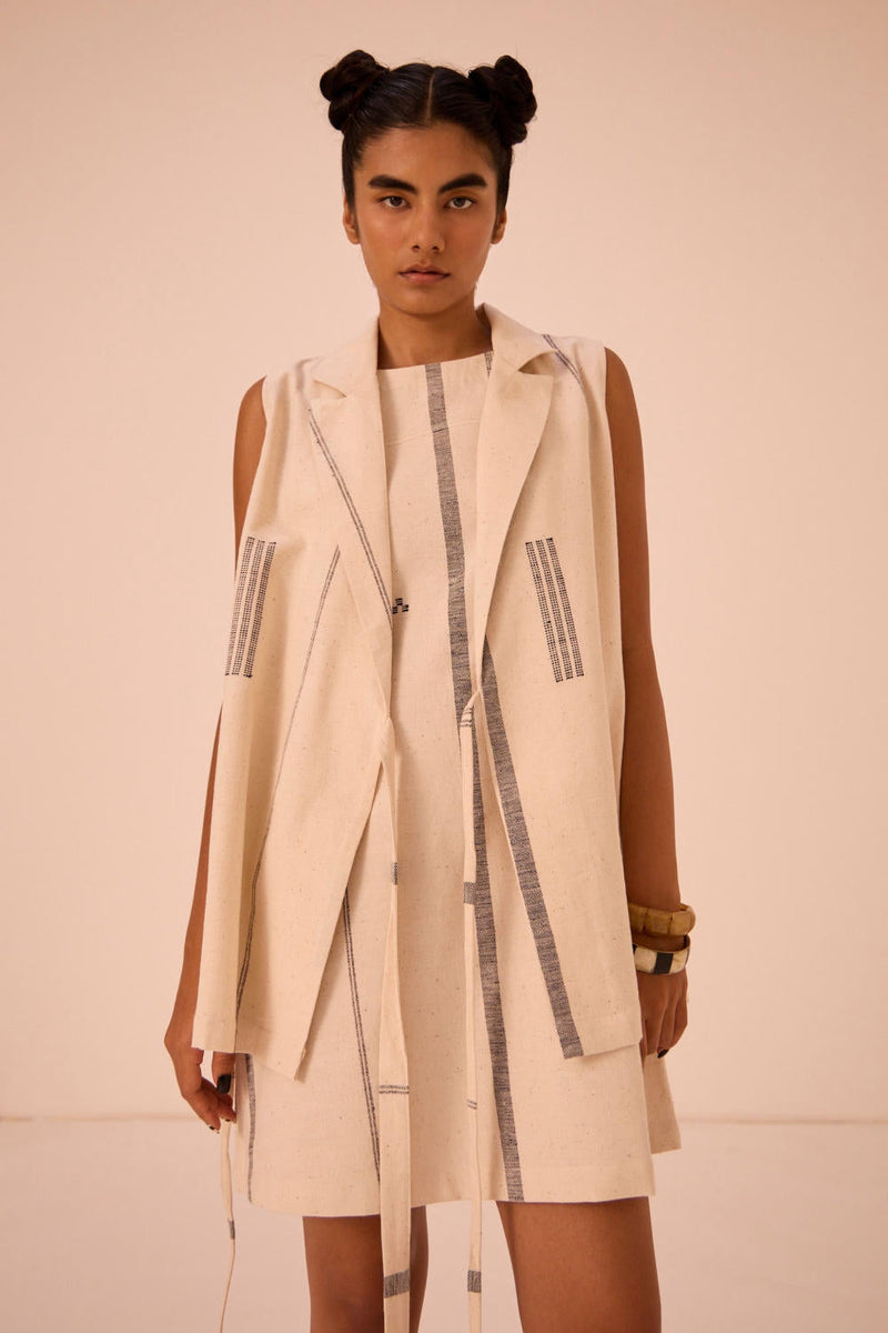 Nalaka Handwoven Cotton Shift Dress cotton by The Summer House for women Worldwide