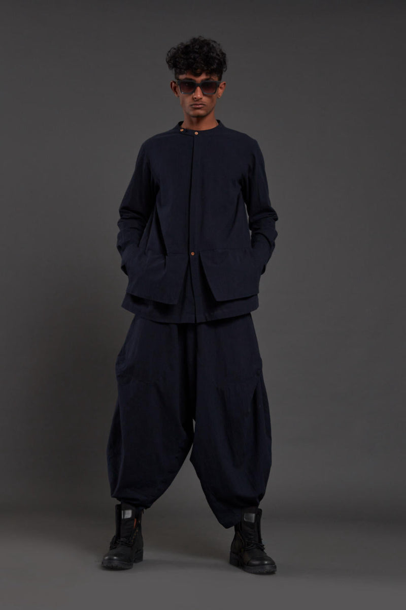 Navy Blue Pocket Baggy Set