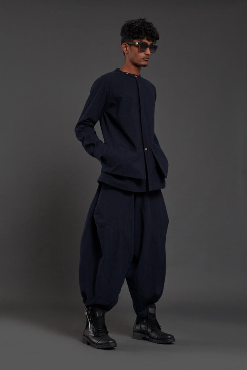 Navy Blue Pocket Baggy Set