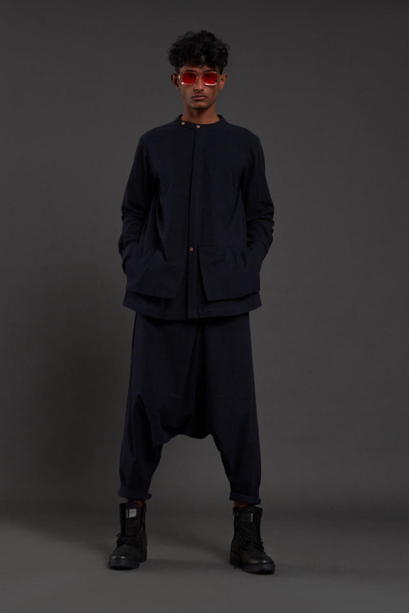 Navy Blue Pocket Dc Set
