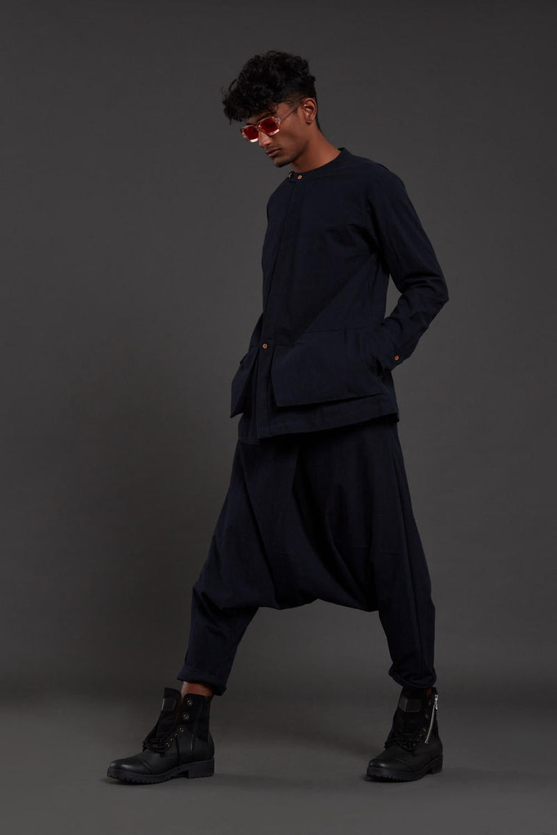Navy Blue Pocket Dc Set
