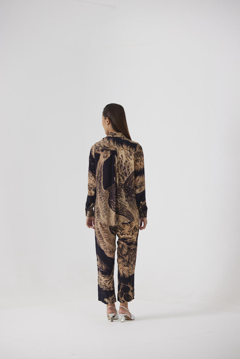 NAVY MORNI CO-ORD SET by Yam in navy color for women Worldwide