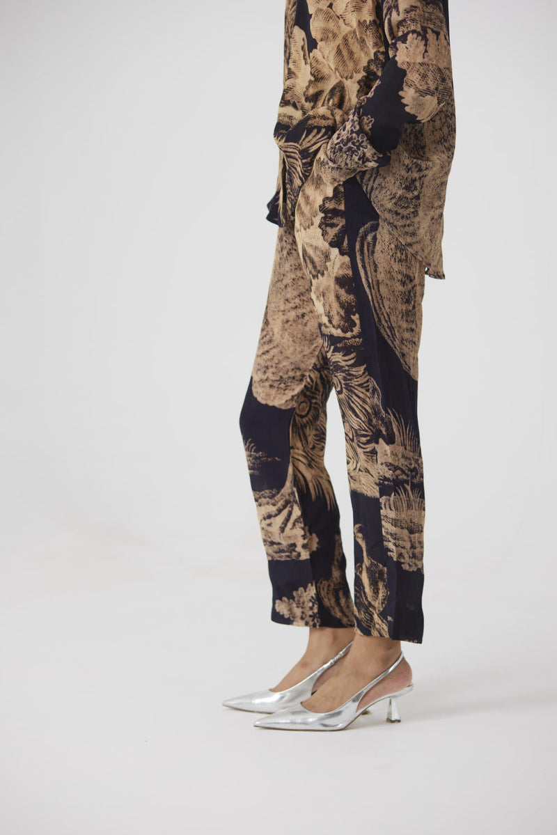 NAVY MORNI CO-ORD SET by Yam in navy color for women Worldwide