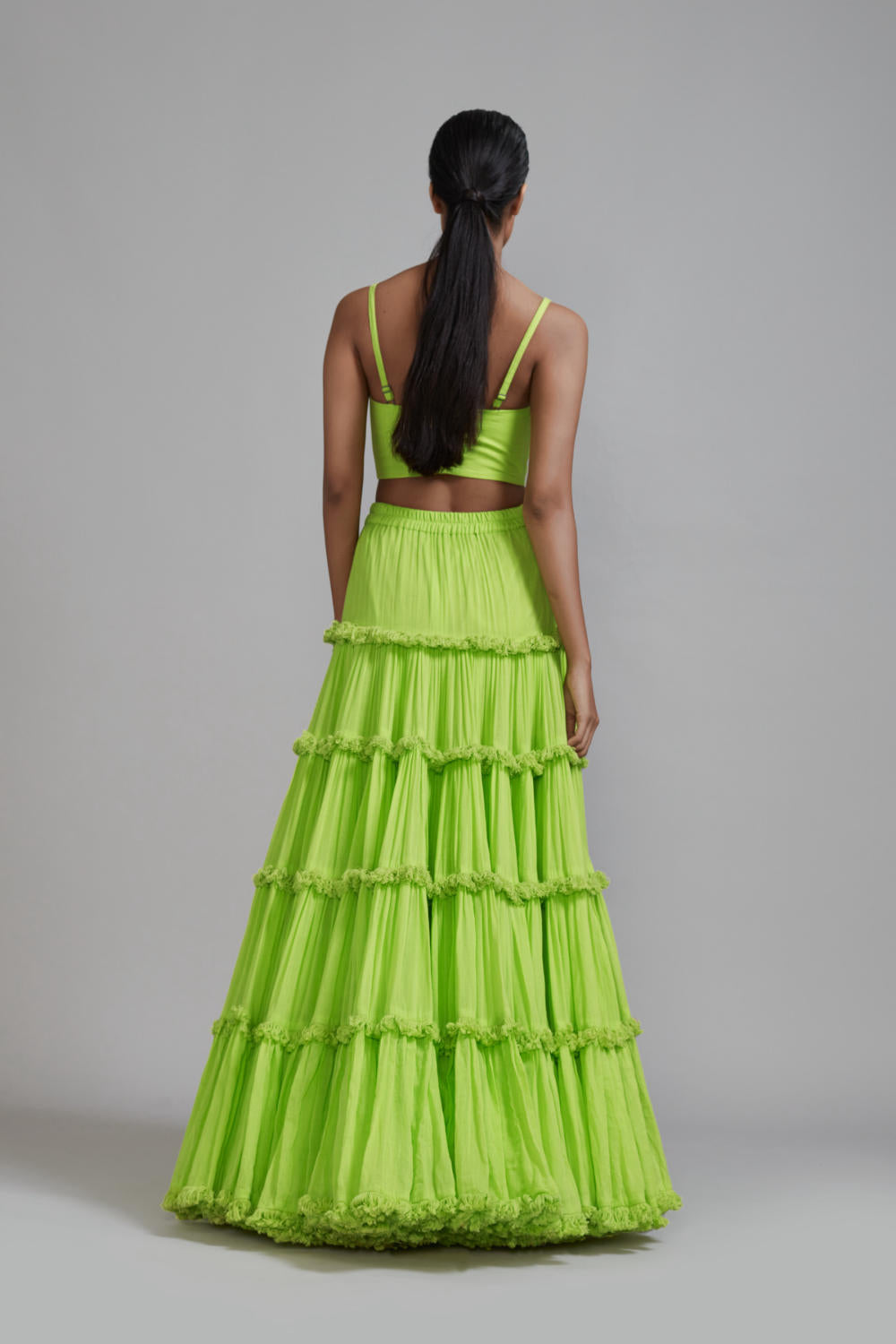 Neon Green Fringed Corset