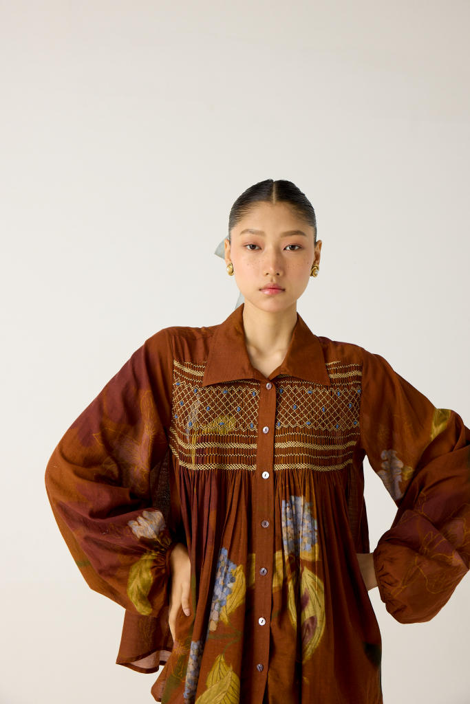 NICO SHIRT-FOLIAGE cotton by CORD in multi for women Worldwide