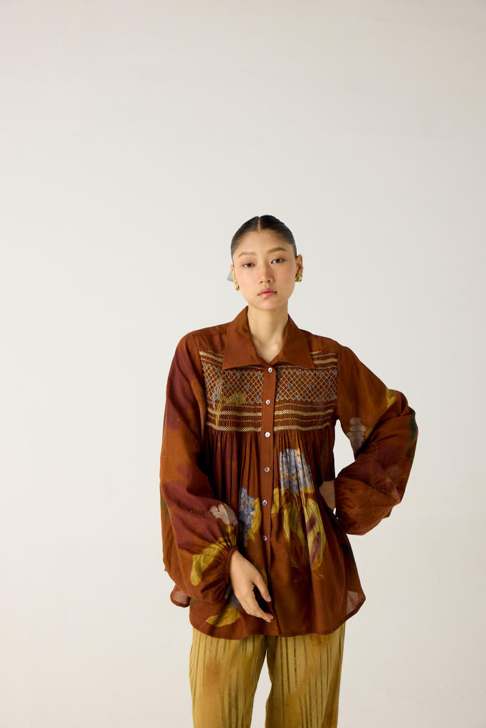 NICO SHIRT-FOLIAGE cotton by CORD in multi for women Worldwide