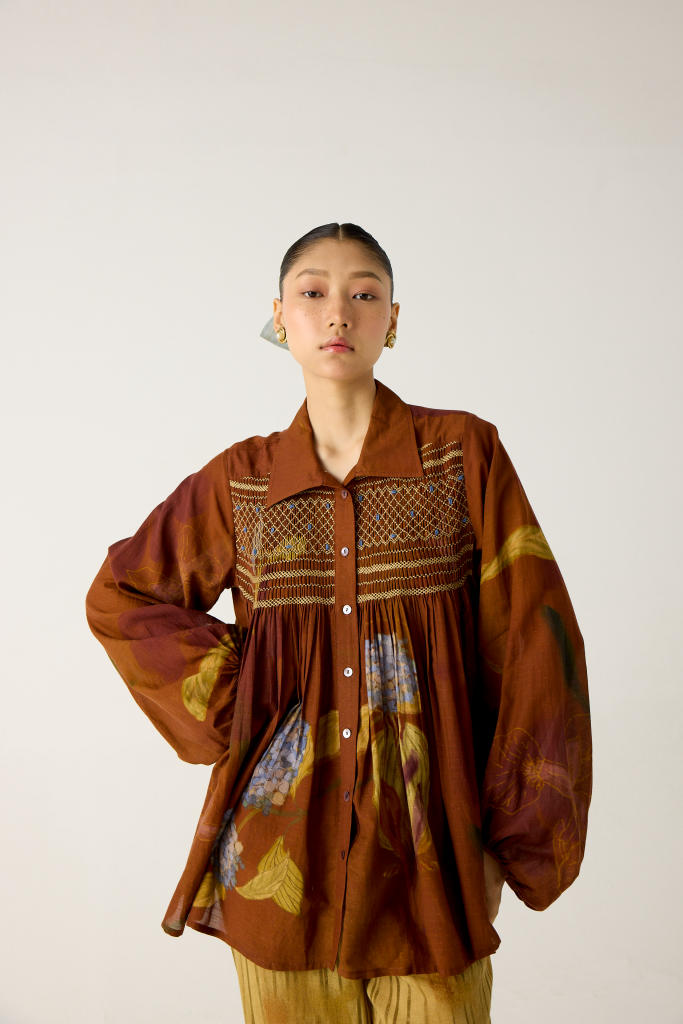 NICO SHIRT-FOLIAGE cotton by CORD in multi for women Worldwide