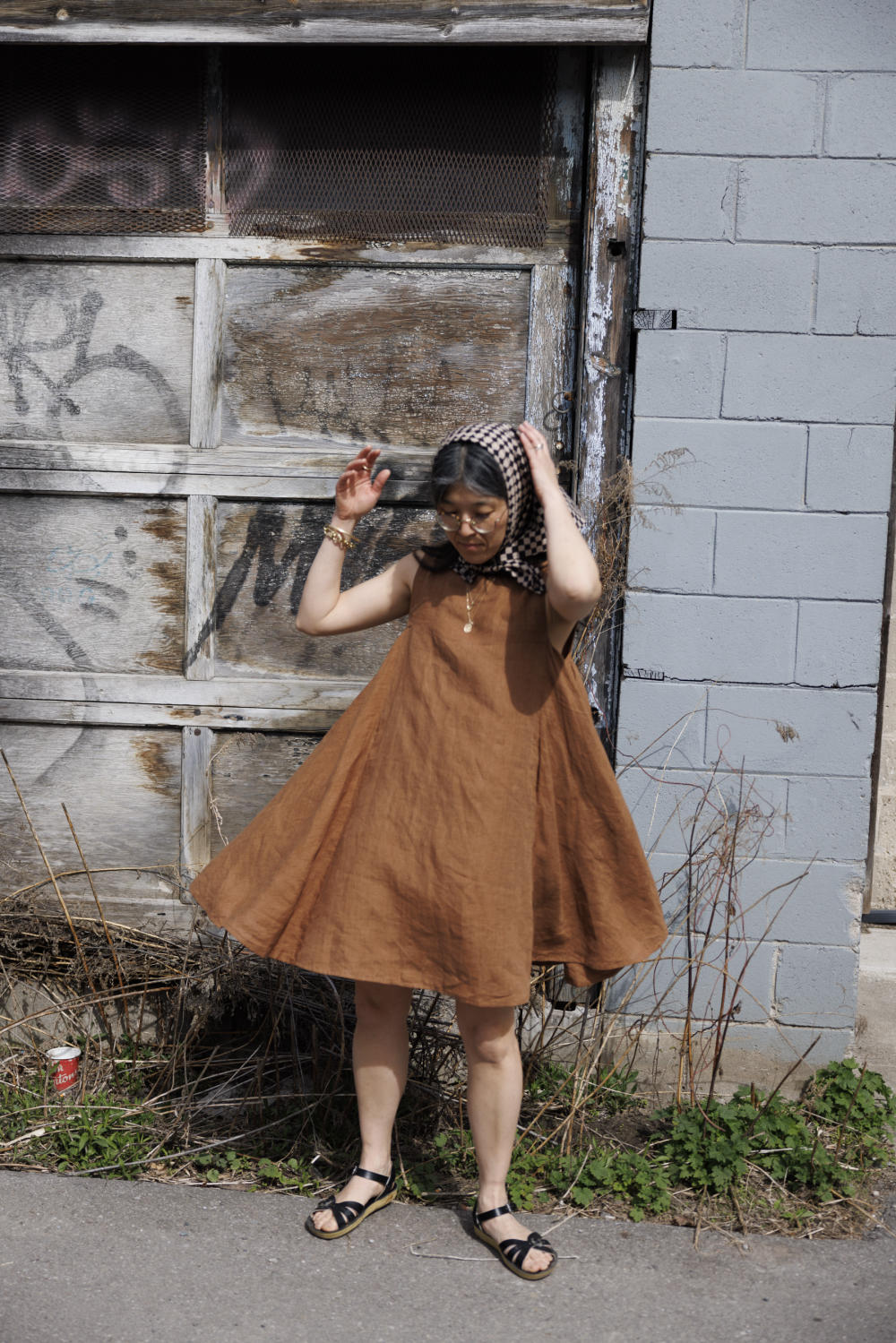 Noon day dress-Brown