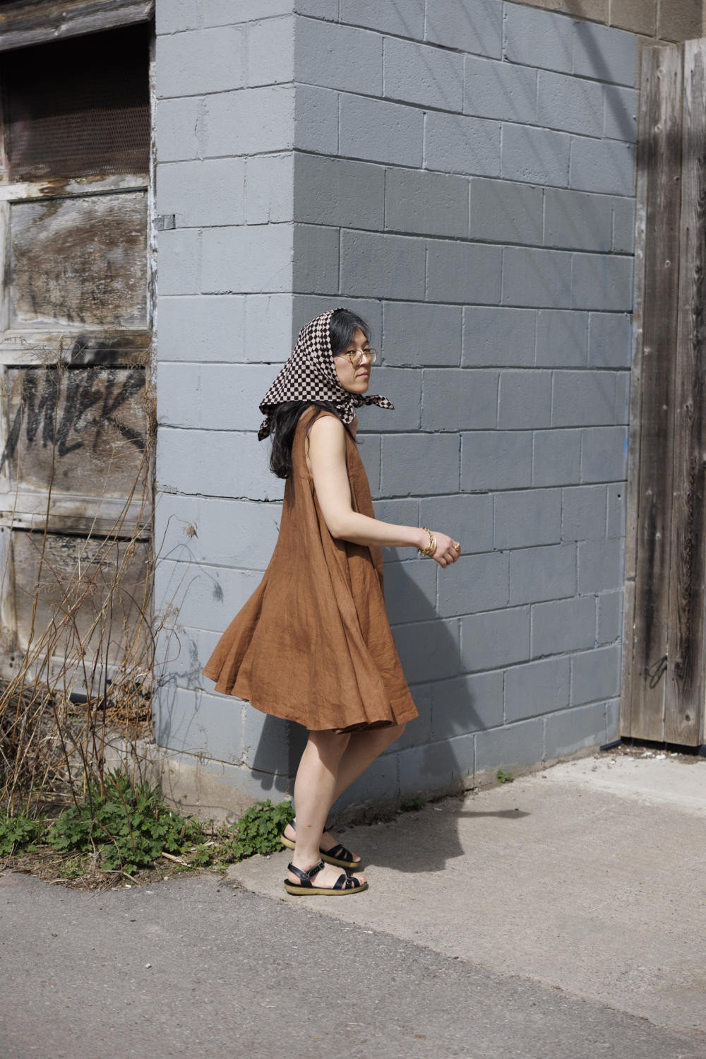 Noon day dress-Brown