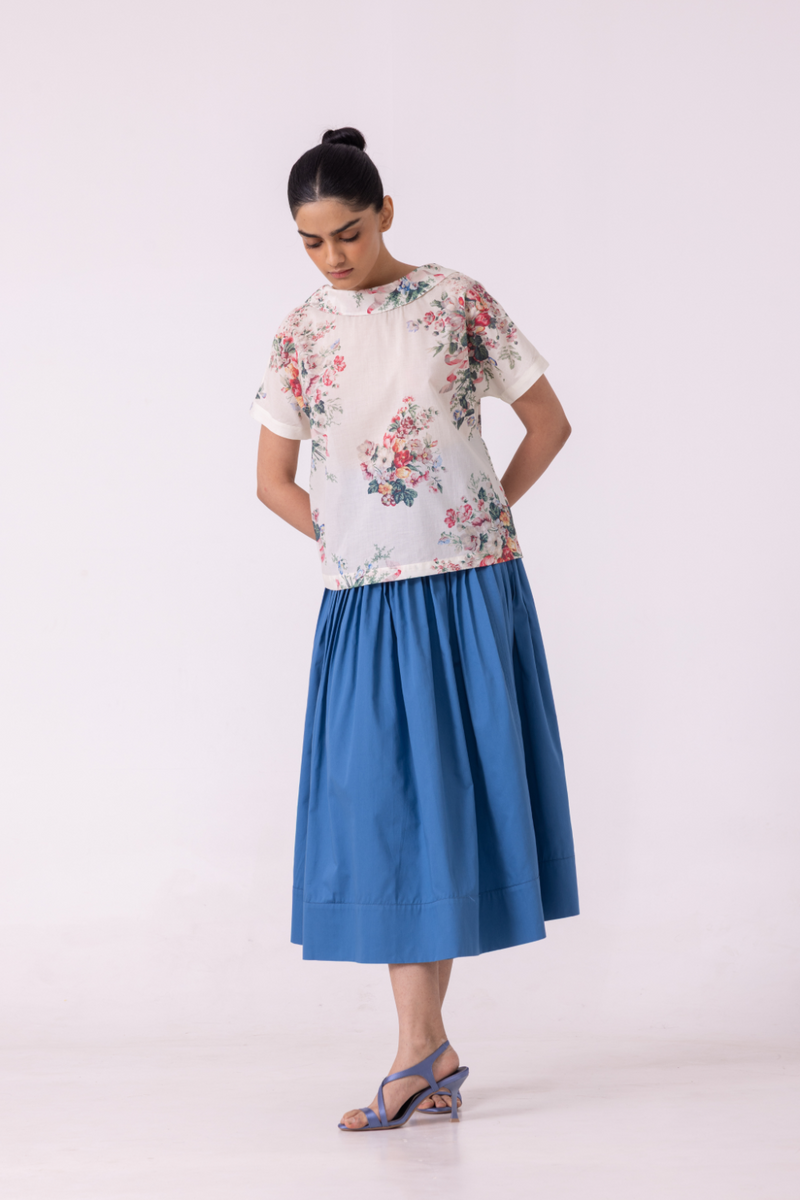 Nora Floral Printed Top cotton by The Summer House for women Worldwide