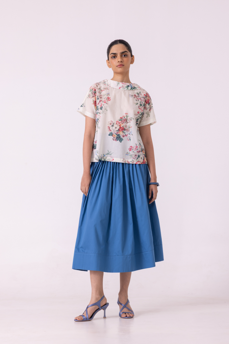 Nora Floral Printed Top cotton by The Summer House for women Worldwide