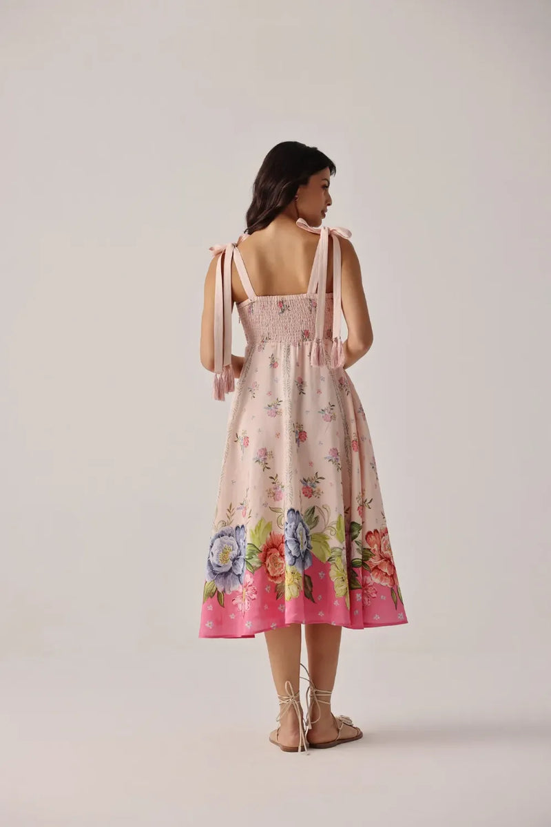 Nora Midi - Bloom all linen by NOIB for women Worldwide