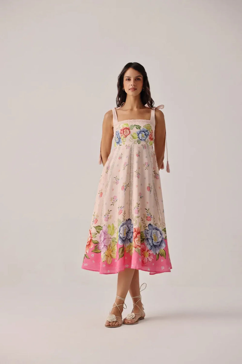 Nora Midi - Bloom all linen by NOIB for women Worldwide