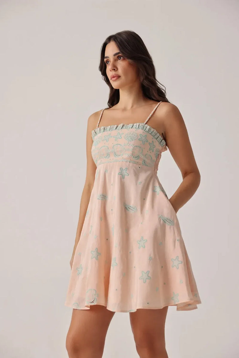 Nora Mini - Peach all linen by NOIB for women Worldwide