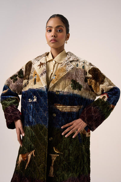 NORMA JACKET -VILLAGE PRINT