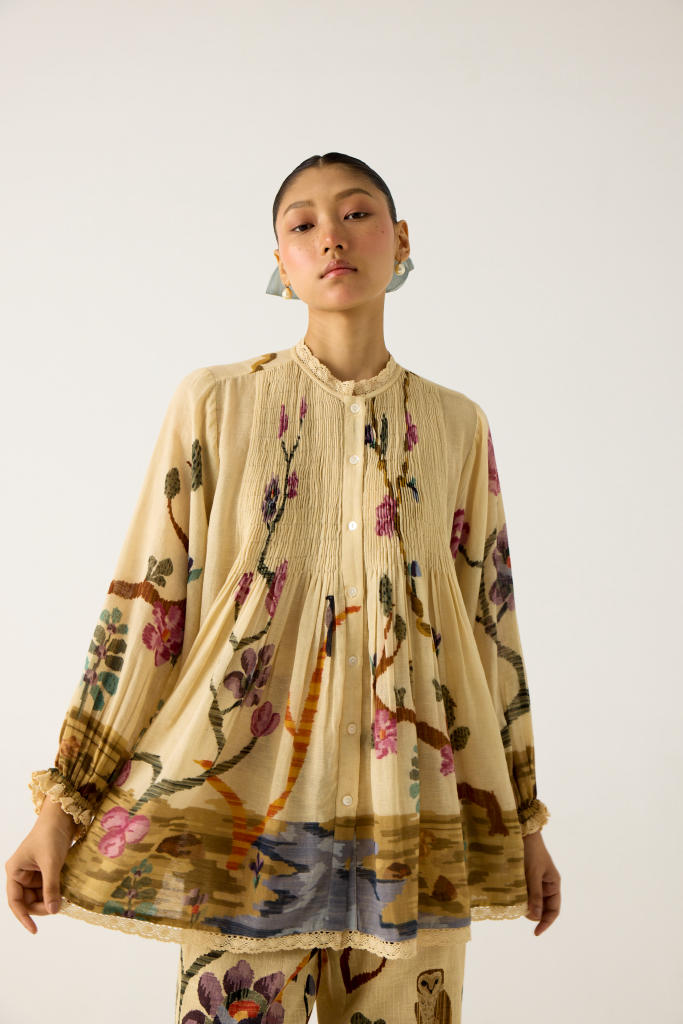 NOVA SET-SAFARI (NOVA TOP +LACE PANTS) cotton by CORD in multi for women Worldwide