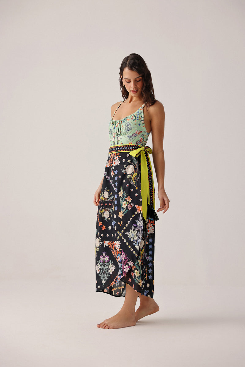Nua Pareo-Prairee cotton voile resort wear by NOIB in black for women Worldwide