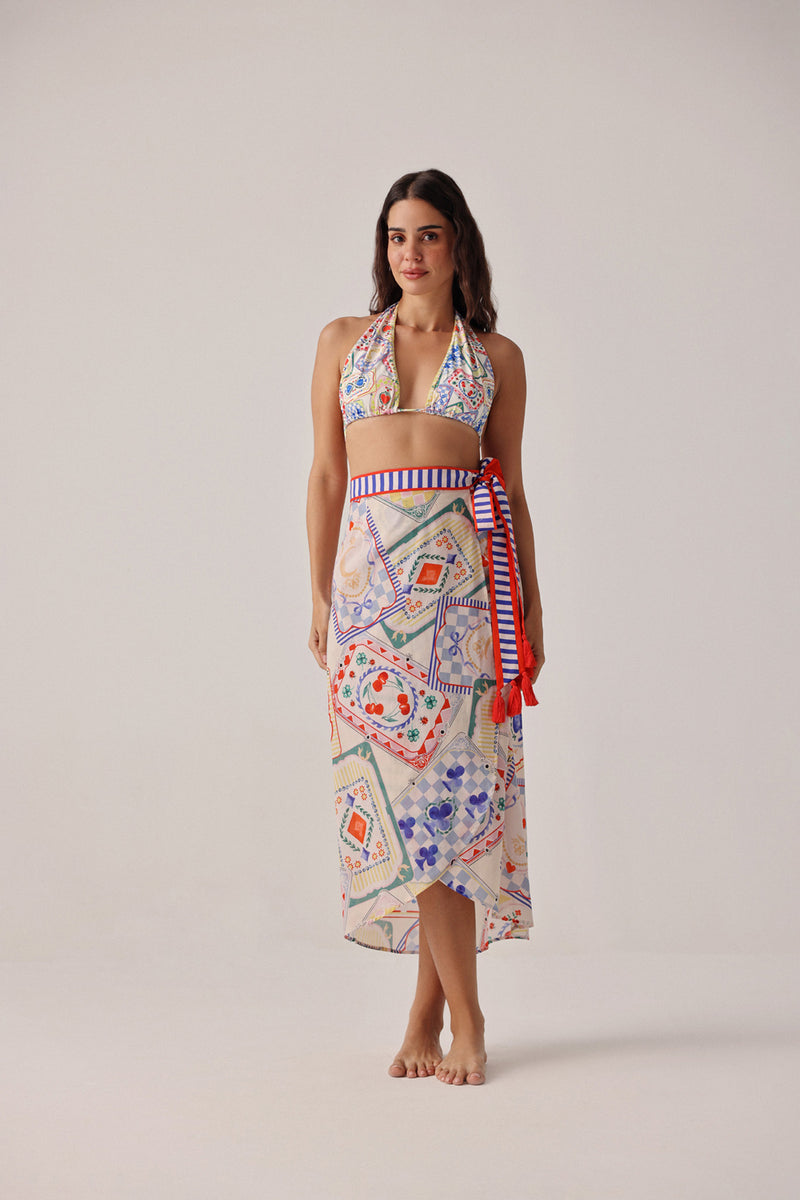 Nua Pareo-Tarot cotton voile resort wear by NOIB in multi-color for women Worldwide