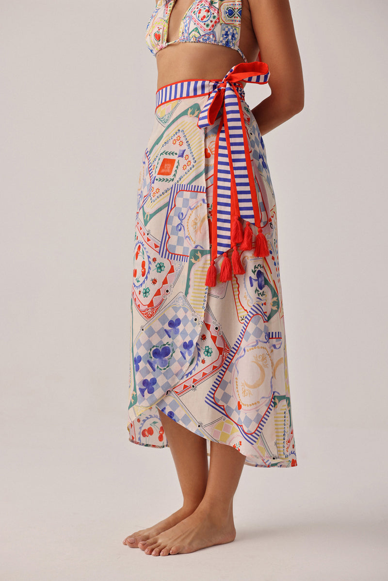 Nua Pareo-Tarot cotton voile resort wear by NOIB in multi-color for women Worldwide