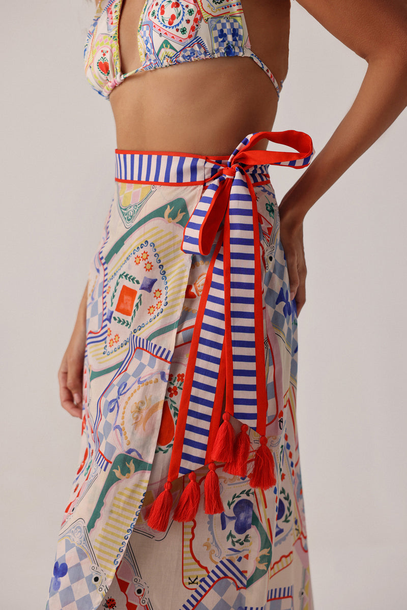 Nua Pareo-Tarot cotton voile resort wear by NOIB in multi-color for women Worldwide