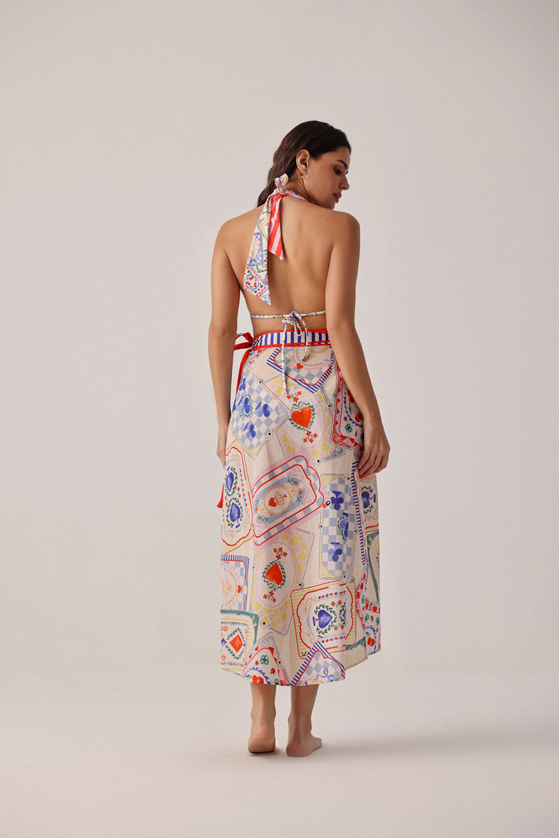 Nua Pareo-Tarot cotton voile resort wear by NOIB in multi-color for women Worldwide
