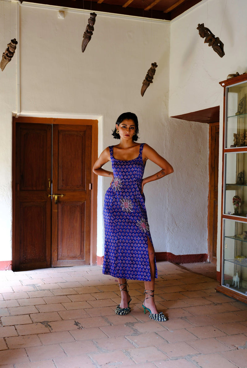 NUR DRESS silk by JodiLife in blue for women Worldwide