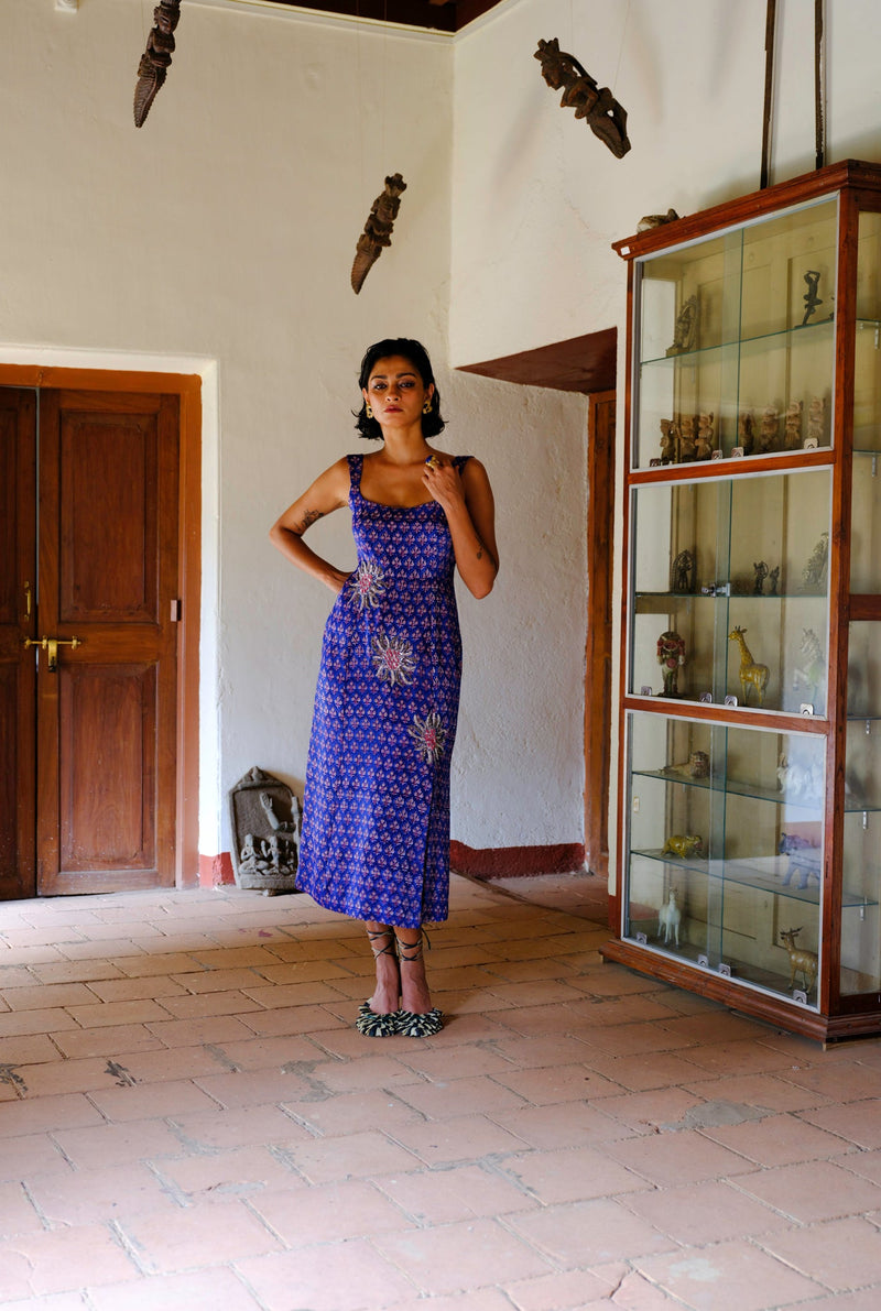 NUR DRESS silk by JodiLife in blue for women Worldwide
