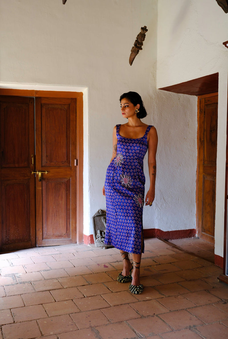 NUR DRESS silk by JodiLife in blue for women Worldwide