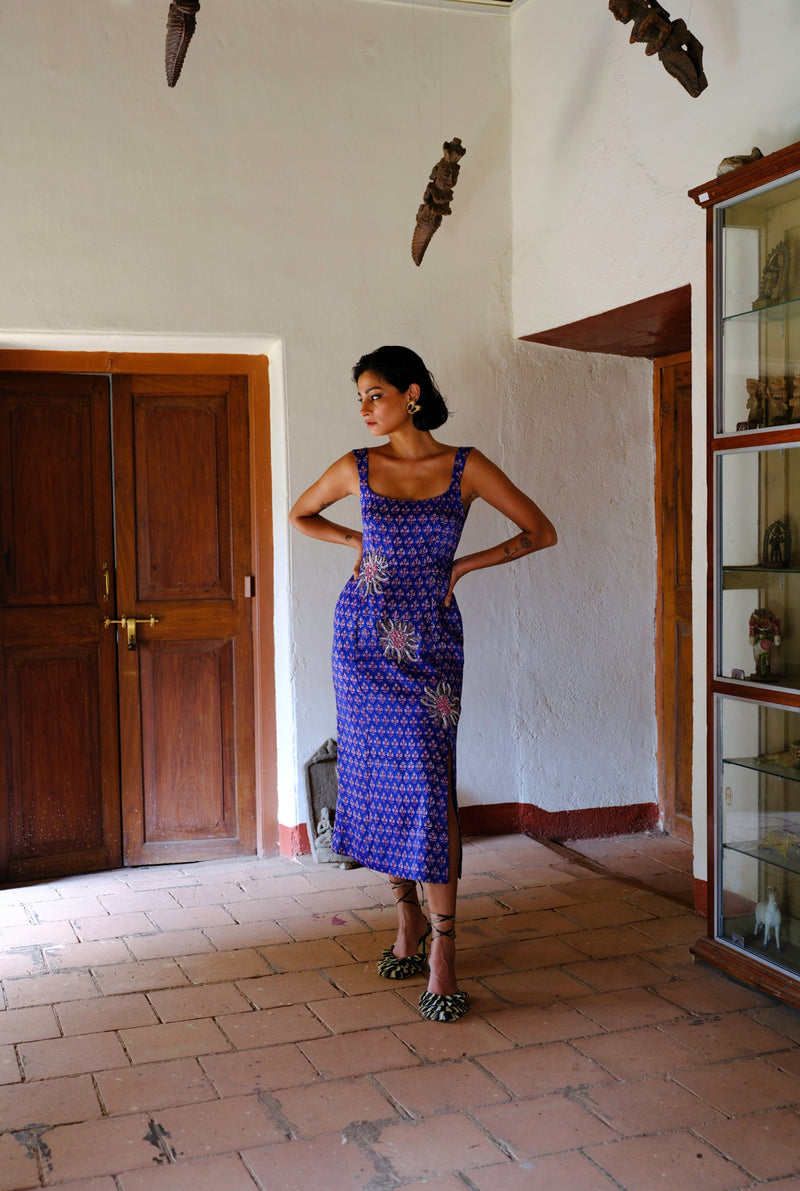 NUR DRESS silk by JodiLife in blue for women Worldwide