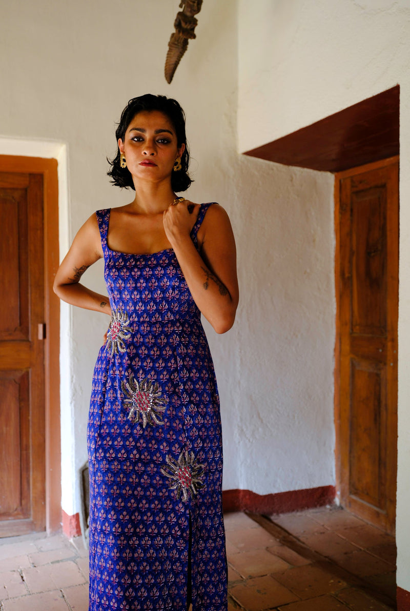 NUR DRESS silk by JodiLife in blue for women Worldwide