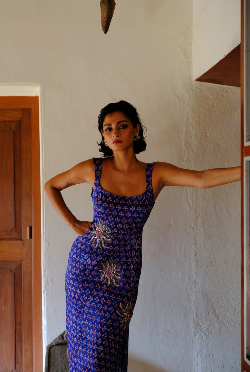NUR DRESS silk by JodiLife in blue for women Worldwide