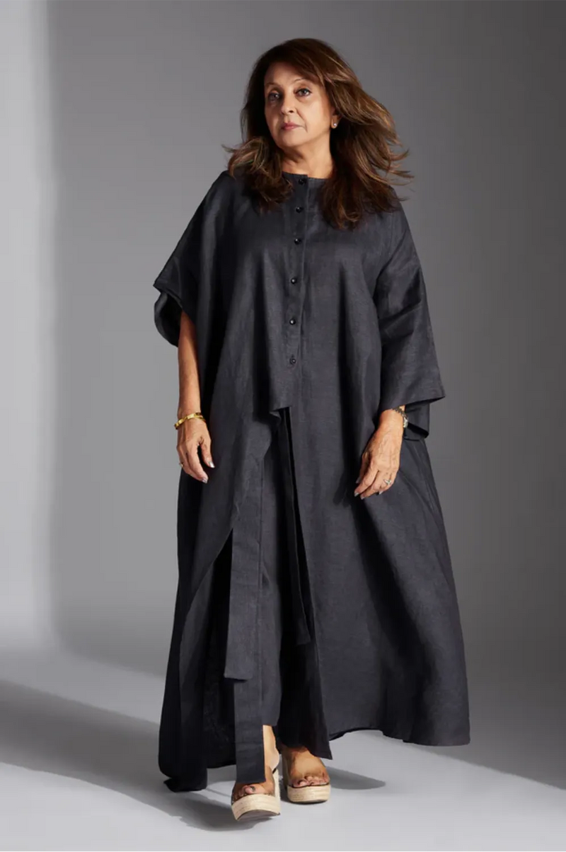 Nysa Shirt-Grey by Chola in grey color for women Worldwide
