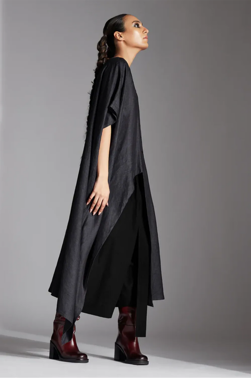 Nysa Shirt-Grey by Chola in grey color for women Worldwide
