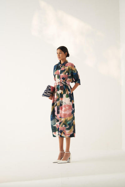 Moonbloom Brunch Dress with belt