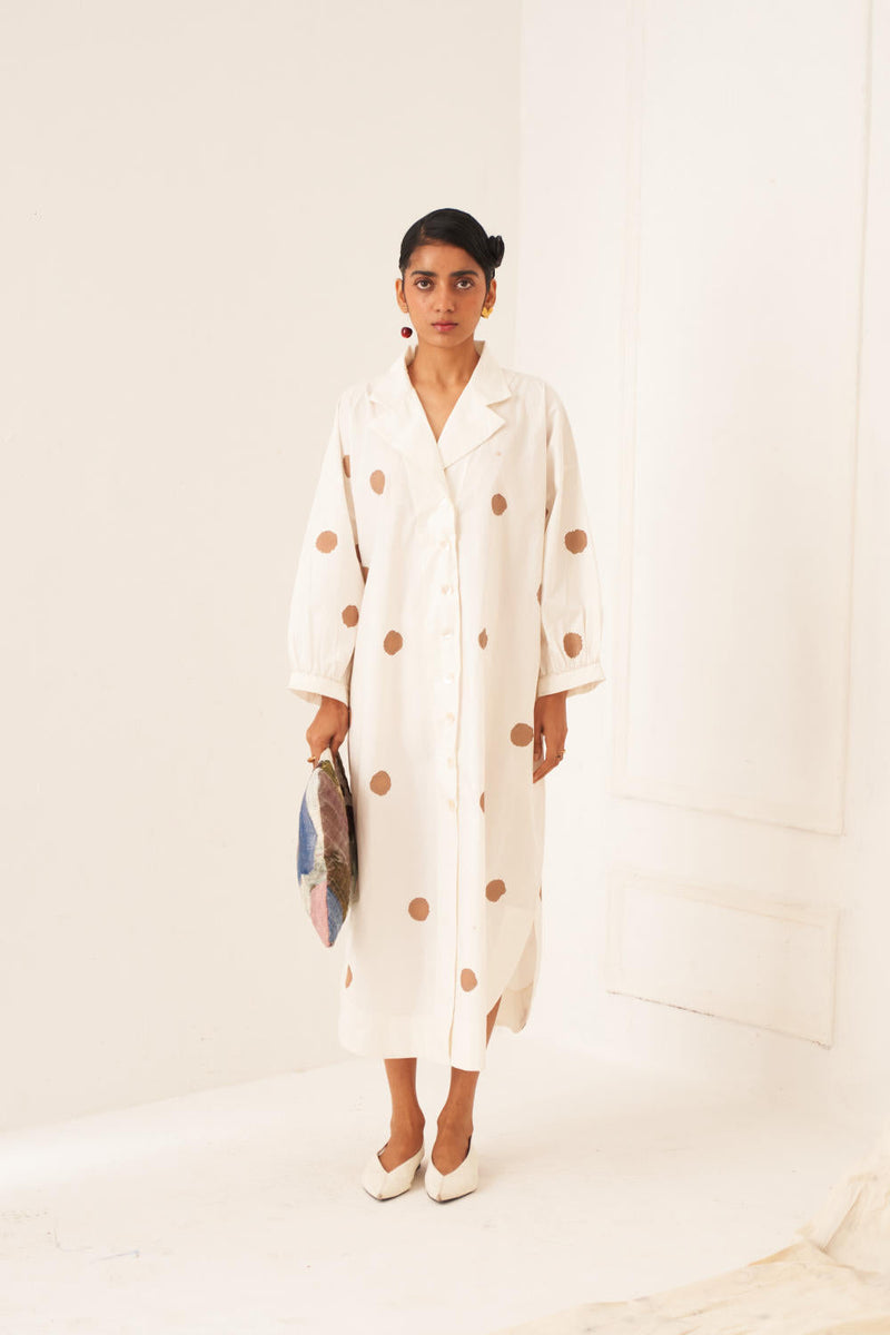 Latte Polka Dress