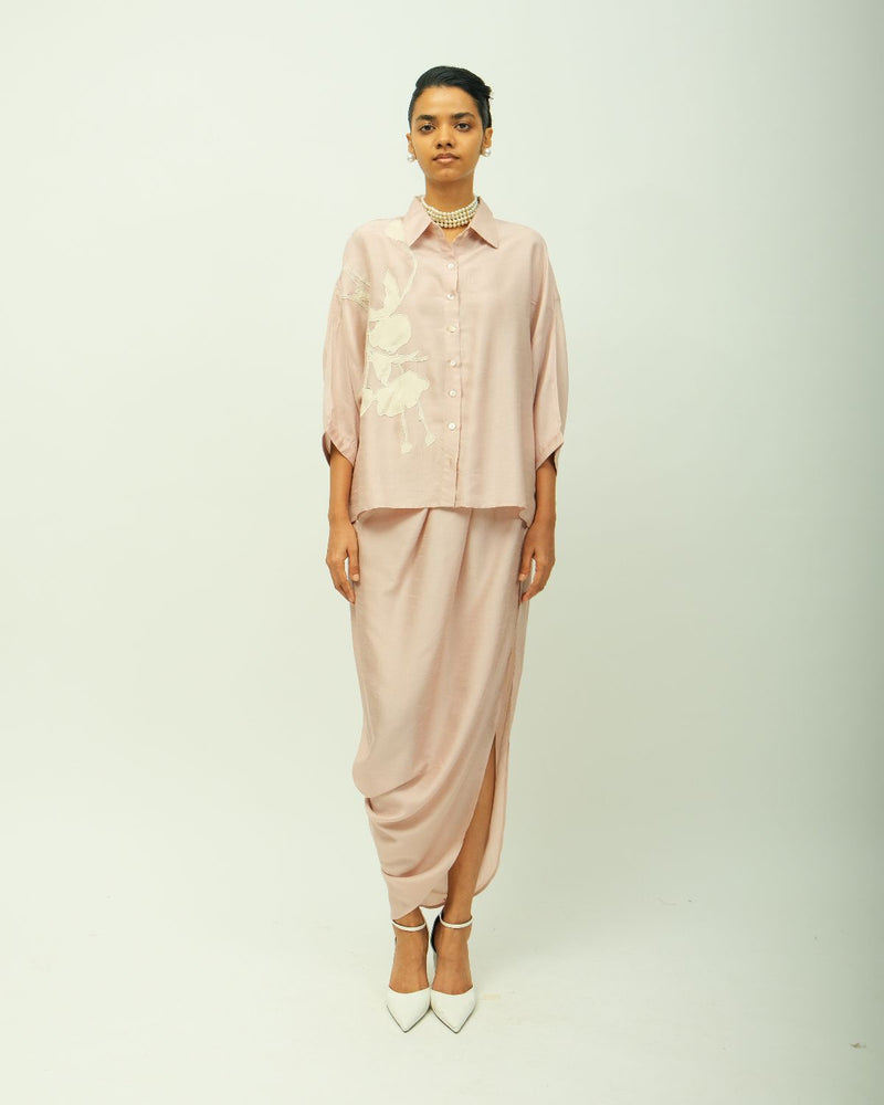 Pink Field Drape skirt