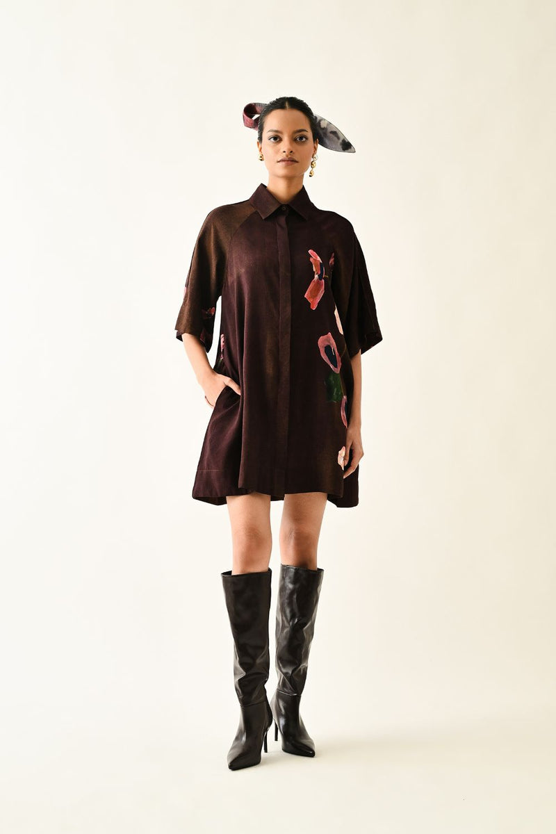 Earth Bloom Aline Short Dress