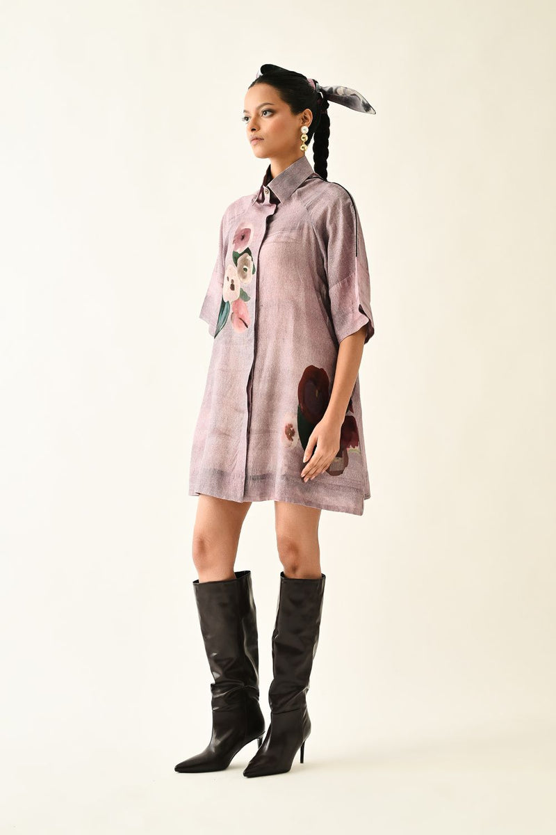 Dusk Pink Aline Short Dress
