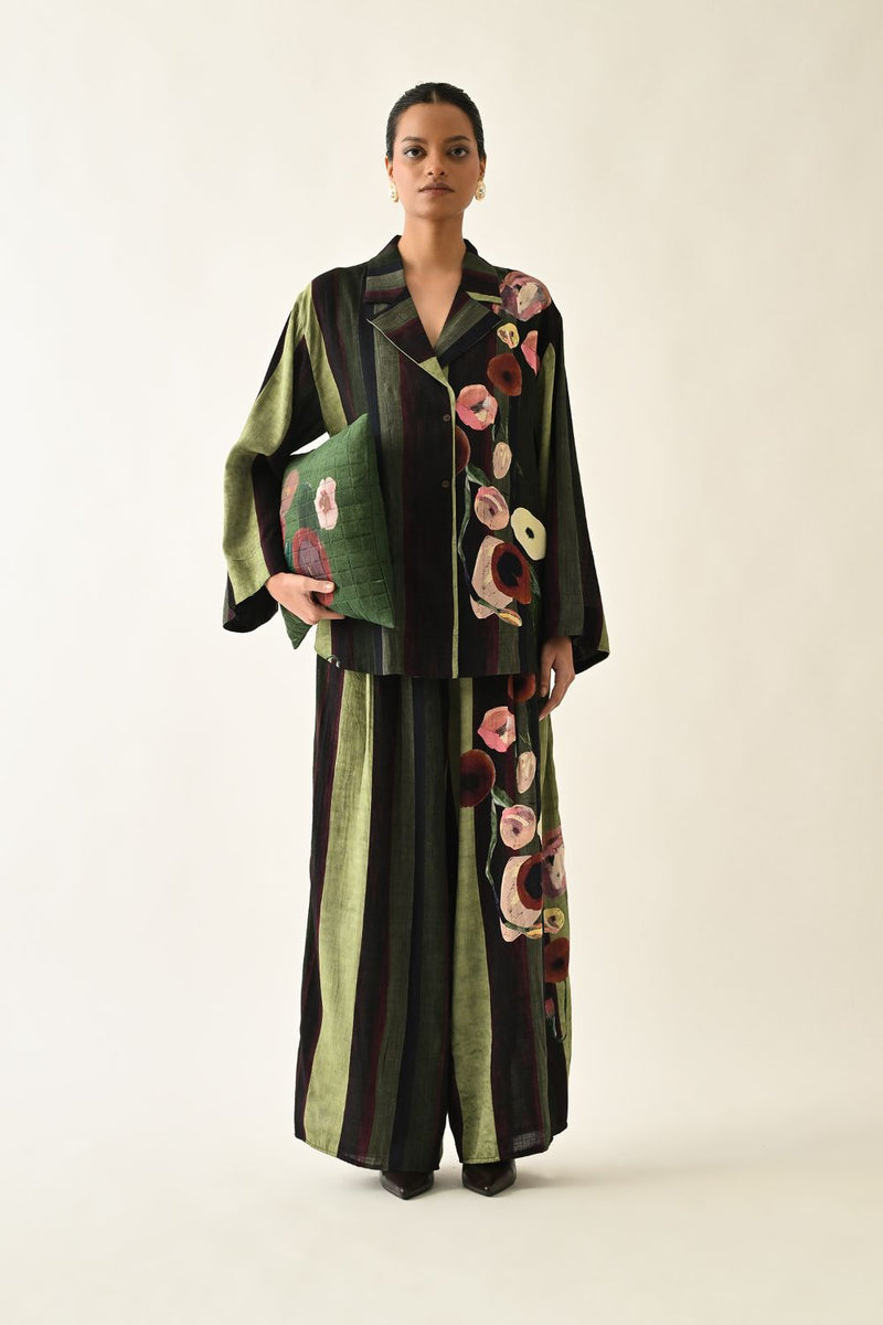 Moss Stripes Jacket Set