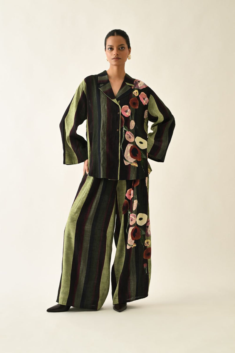Moss Stripes Jacket Set