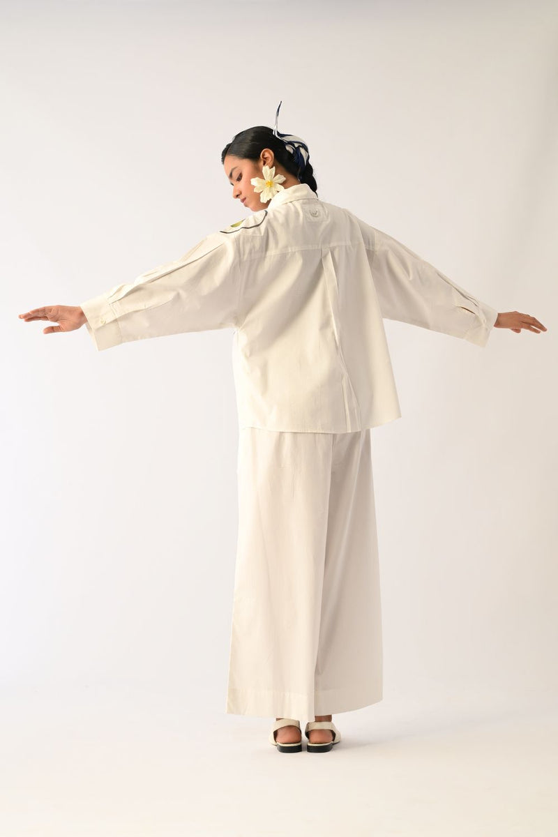 Ivory PP Pant poplin pant/trouser by O'Frida in ivory for women Worldwide