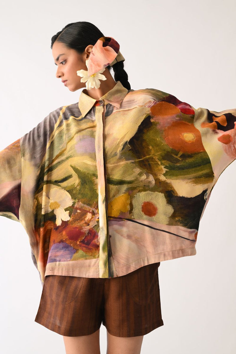 Pollen AE Shirt cotton top/shirt by O'Frida in multicolour for women Worldwide