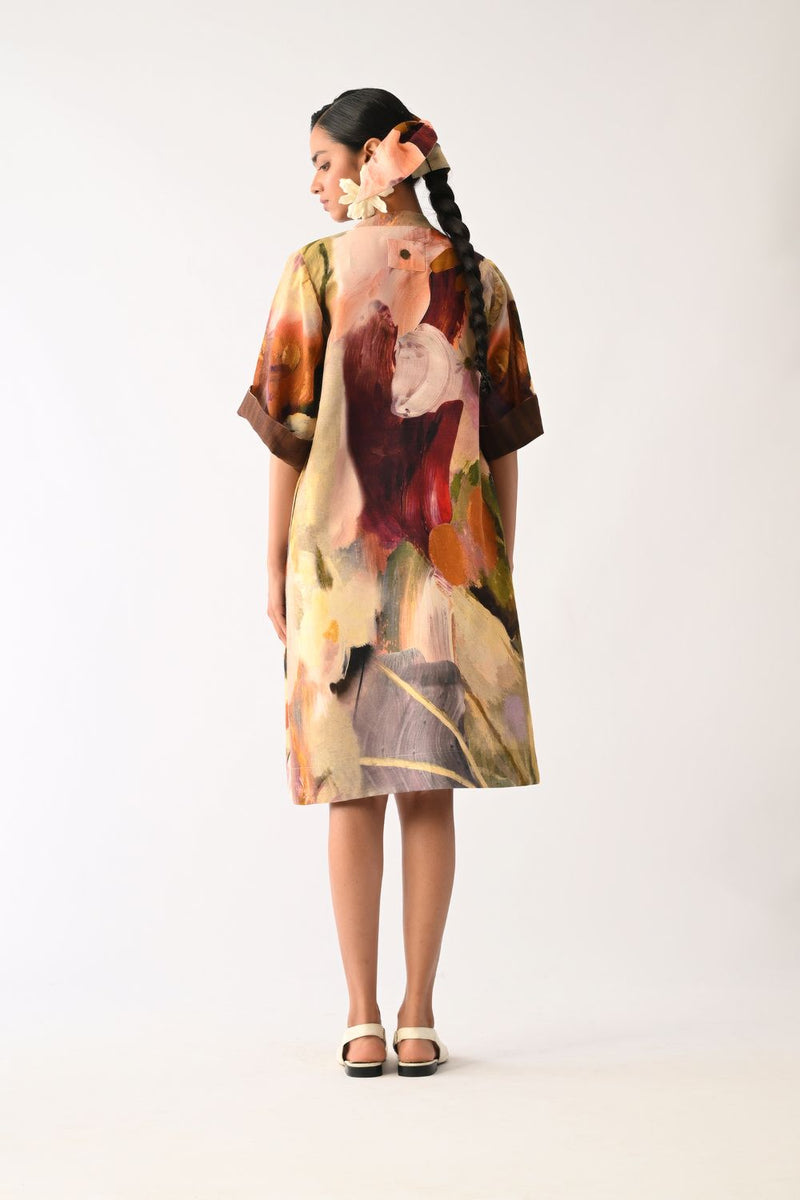 Pollen Beach Dress cotton dress by O'Frida in multicolour for women Worldwide
