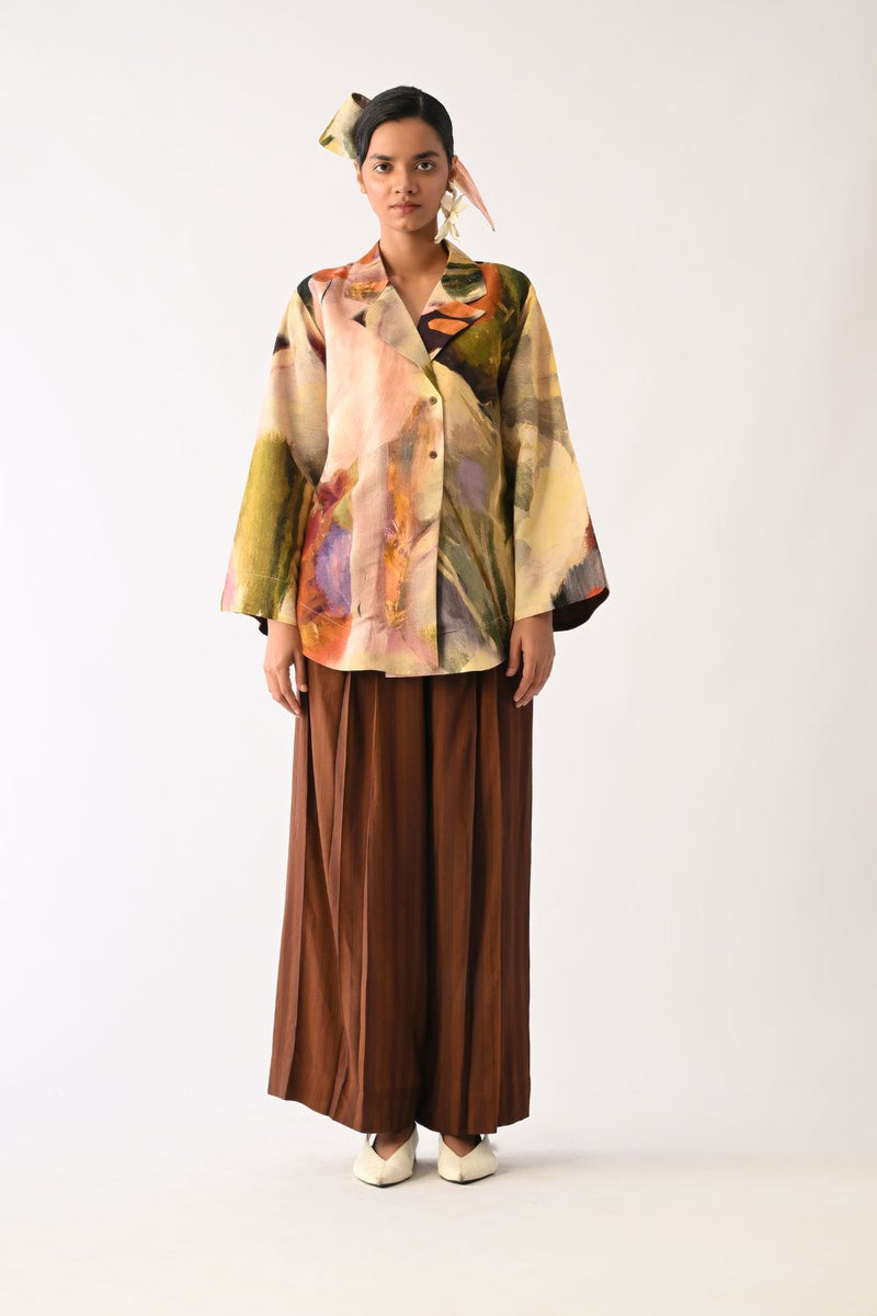 Pollen Psyflora Shirt cotton top/shirt by O'Frida in multicolour for women Worldwide
